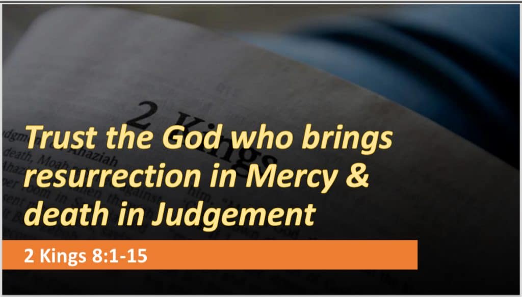 The God who restores and slays