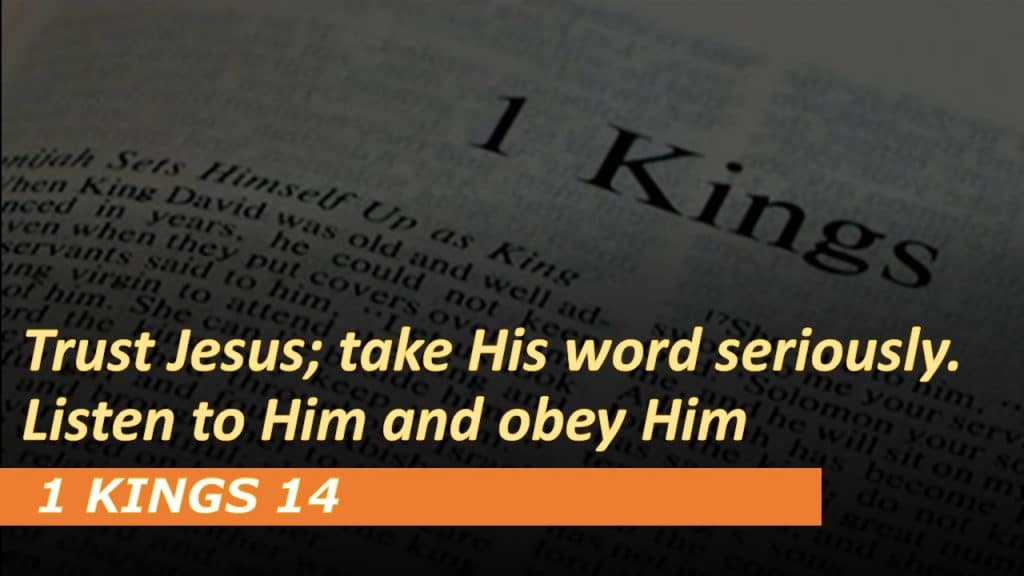 Trust Jesus take His word seriously