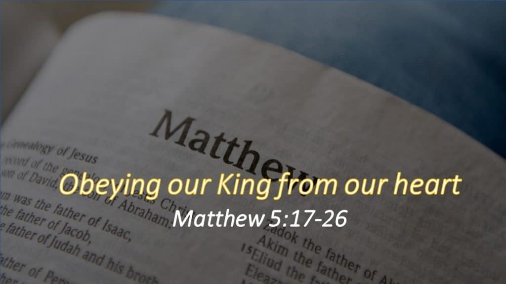 Obeying our God from our heart