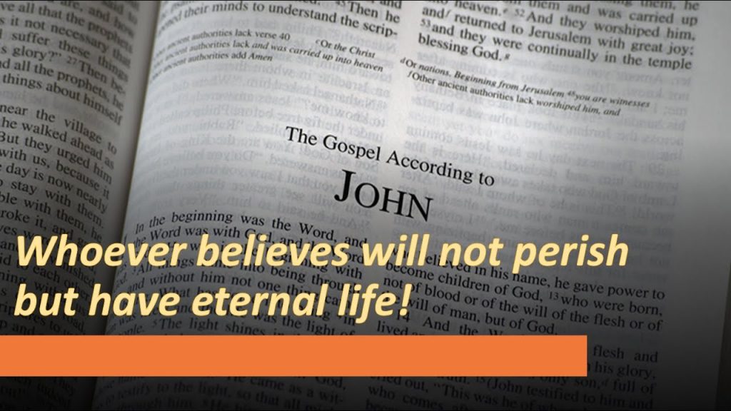 Whoever believes will not perish but have eternal life!